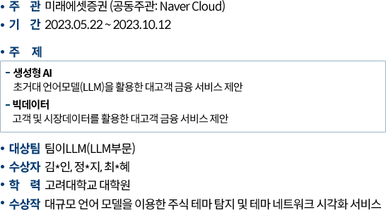 2023 수상내역 설명
